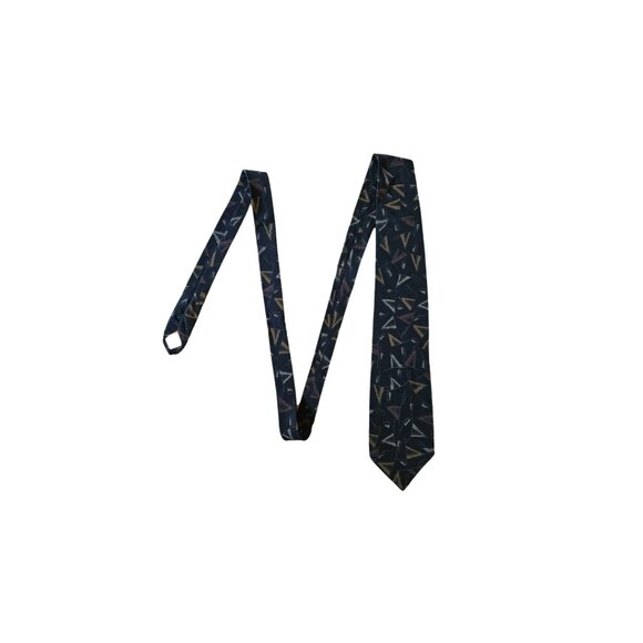 Vintage Pierre Balmain Black 100% Silk Abstract Tie - Picture 1 of 7